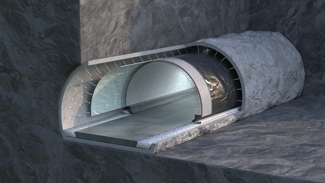 Tunnelbeläggning typ lll - Minerade tunnlar Tunnel